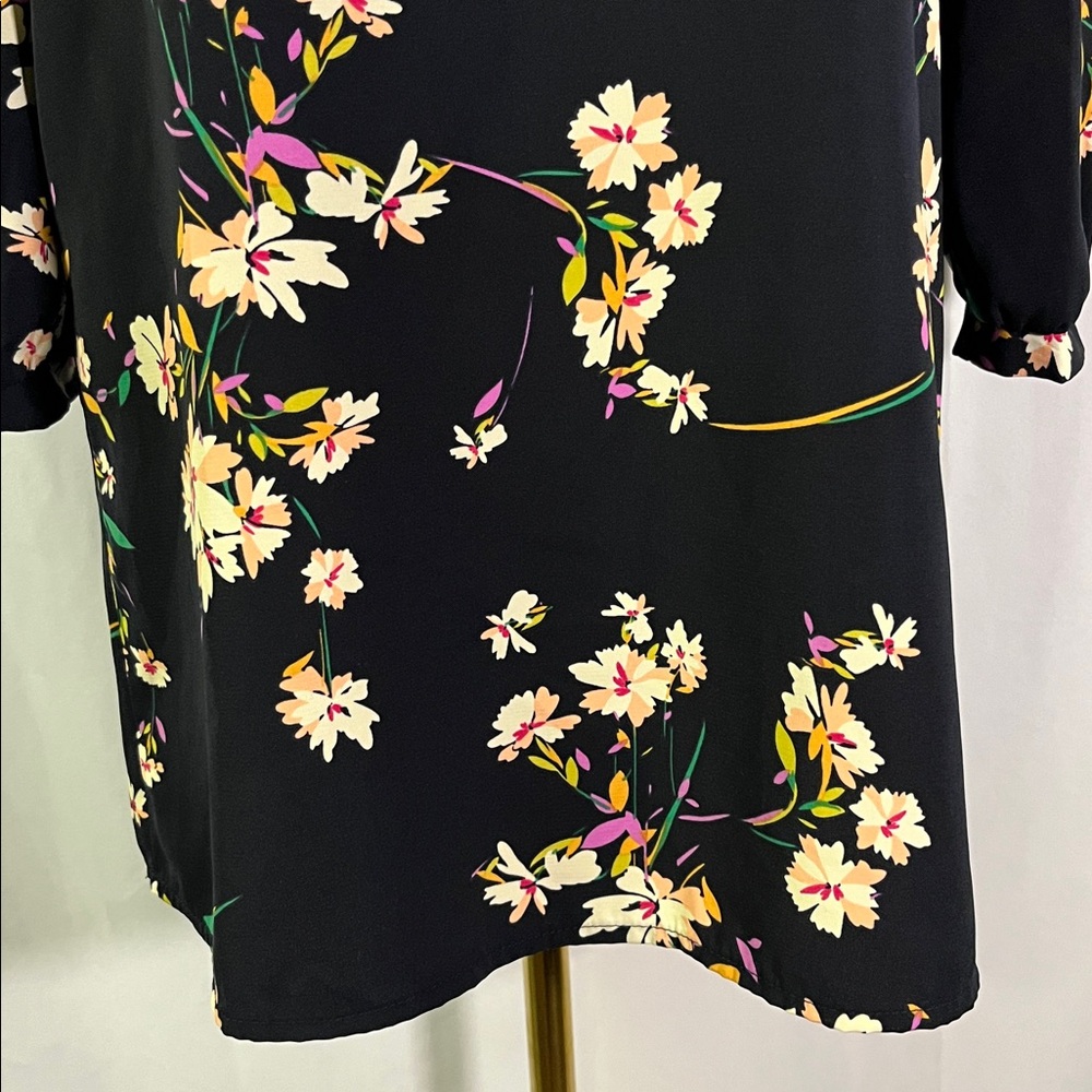 Lulus Herbaceous Babe Navy Floral Print Long Sleeve Shift Dress - Picture 10 of 16